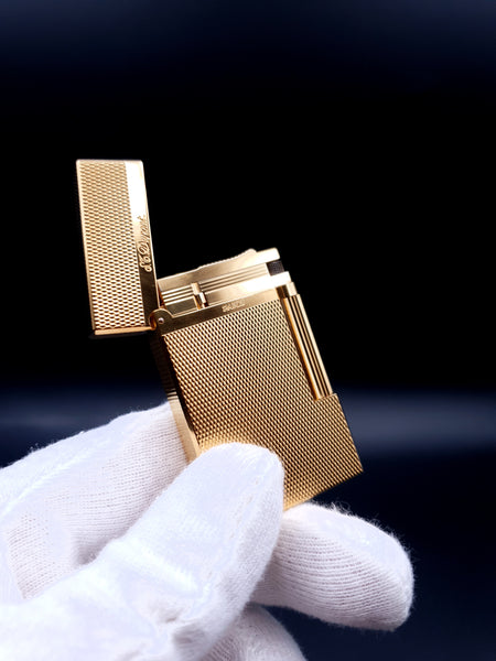 Small Grain Barley Montparnasse Yellow Gold S. T. Dupont Ligne 2 Lighter 16281