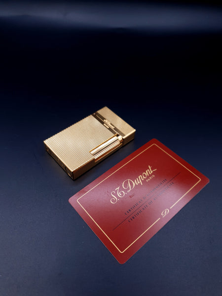 Small Grain Barley Montparnasse Yellow Gold S. T. Dupont Ligne 2 Lighter 16281