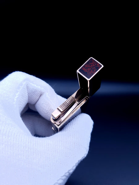 Very Rare Red Black Chinese Laquer S. T. Dupont Ligne 2 Montparnasse Lighter