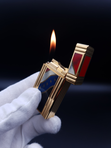 Rare S. T. Dupont Line 1 French Revolution Tricolore Limited Edition Lighter