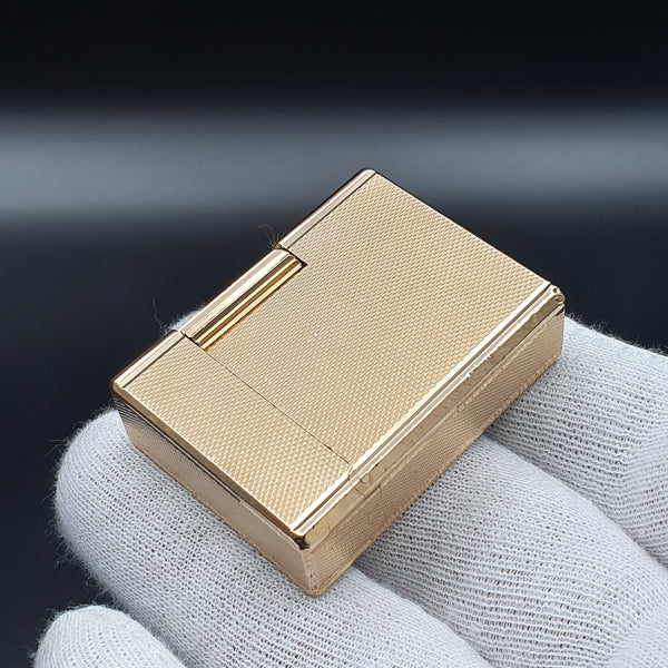 Rare Small Gold S . T. Dupont Ligne 1 Type BR Lighter 70's