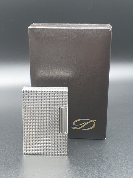 Rare Diamond Head Silver and Gold S. T. Dupont Ligne Gatsby Lighter