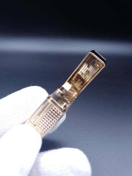 Rare Small Diamond Heat Gold S . T. Dupont Ligne 1 Type BR Lighter 60's