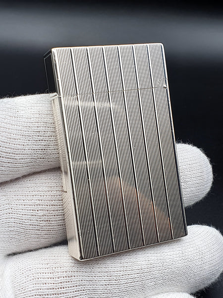 Rare Vertical Lines Silver S. T. Dupont Ligne 2 Lighter Loud Ping Sound