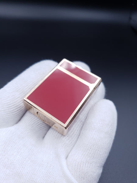 Rare Small Chinese Lacquer Gold  S . T. Dupont Ligne 1 Type BR Lighter 80's Lighter