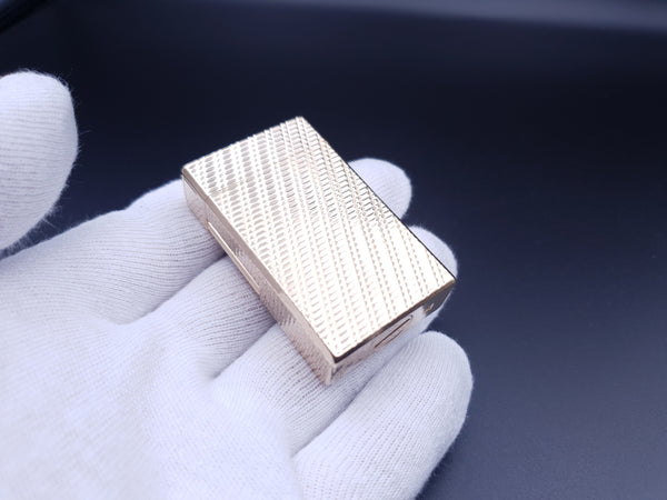 Rare Diagonal Baguette Heat Gold S . T. Dupont Ligne 1 Type BS Lighter 60's