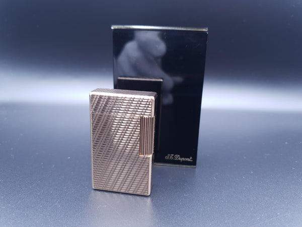 Rare Diagonal Baguette Heat Gold S . T. Dupont Ligne 1 Type BS Lighter 60's