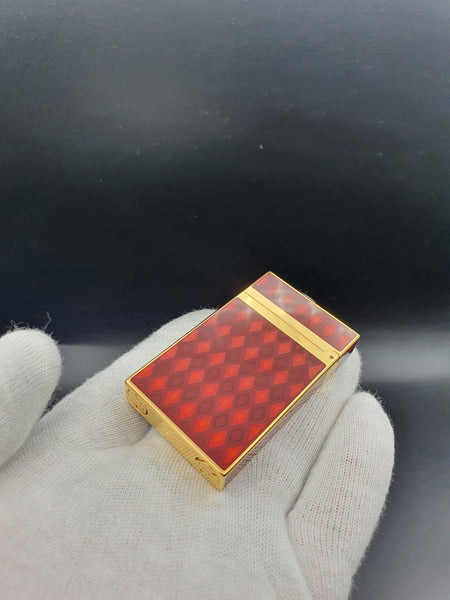 Rare Vertigo 2 Red Chinese Laquer S. T. Dupont Ligne 2 Montparnasse Limited Edition Lighter