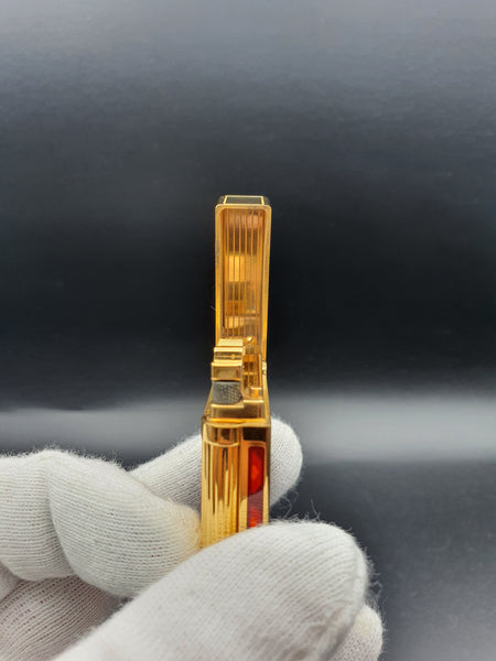 Rare Vertigo 2 Red Chinese Laquer S. T. Dupont Ligne 2 Montparnasse Limited Edition Lighter