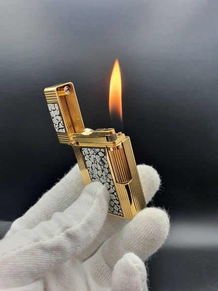 Very Rare 18K Gold S. T. Dupont D57 Lighter Maki-E Eggshell Lighter Limited Edition