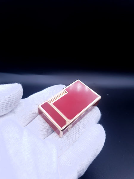 Rare Chinese Lacquer Gold Plated S. T. Dupont Ligne 1 Type BR Lighter