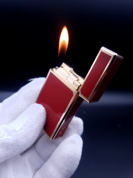 Rare Chinese Lacquer Gold Plated S. T. Dupont Ligne 1 Type BR Lighter