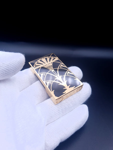 Gold Plated S. T. Dupont Line 2 American Deco Limited Edition Lighter