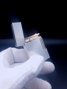 Rare S. T. Dupont Ligne Gatsby Diamond Head Silver and Gold  Lighter