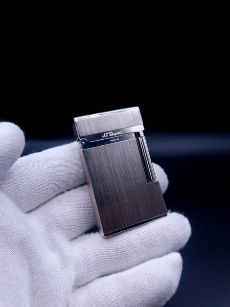 S. T. Dupont Ligne 2 Ping Sound Montparnasse Palladium Brushed Lighter