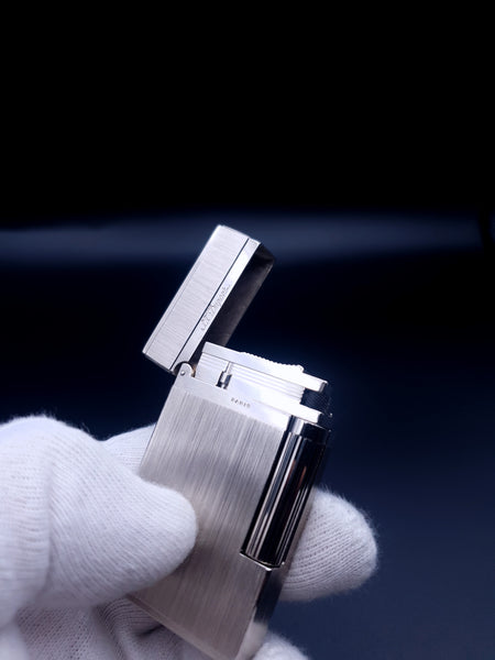 S. T. Dupont Ligne 2 Ping Sound Montparnasse Palladium Brushed Lighter