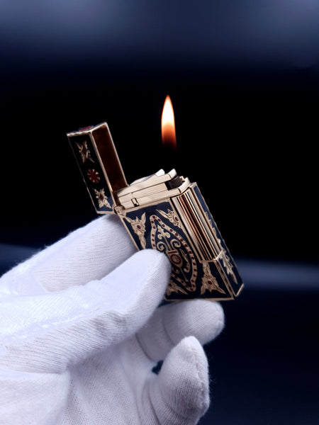 St Dupont Line 2 lighter custom model black & red lacquer very rare