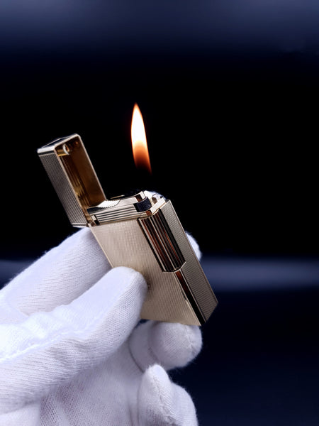 Rare S. T. Dupont Ligne 1 Type BR 80's Large 18K Gold Plated Lighter
