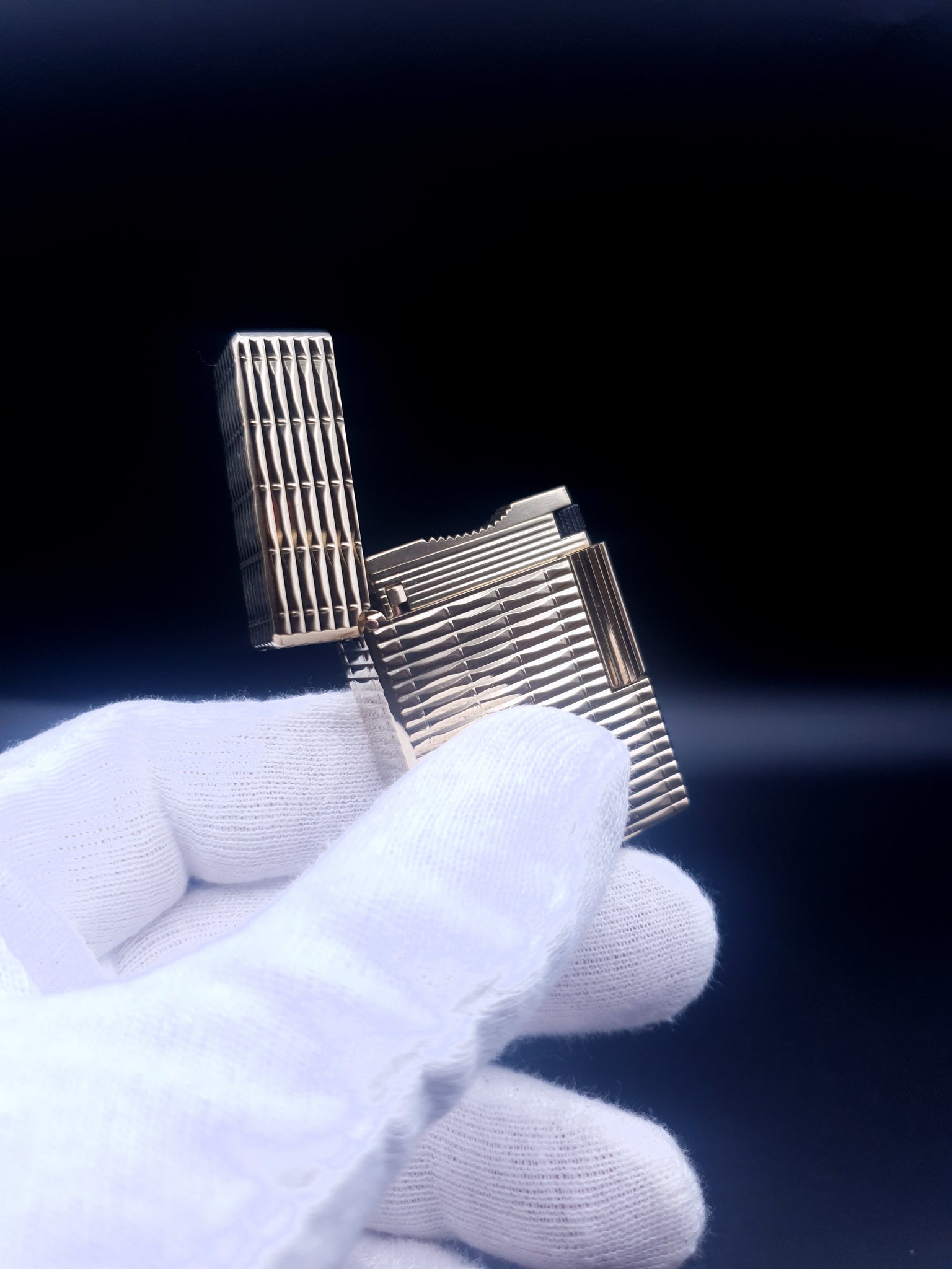 NEW Rare 18K Gold plated Baguette Head S . T. Dupont Ligne 1 BS small 60's Lighter