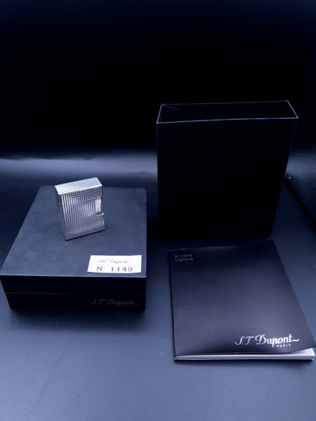 NEW with Box and Papers Diamond Head Silver S . T. Dupont Ligne 1 Type BR Lighter 13110