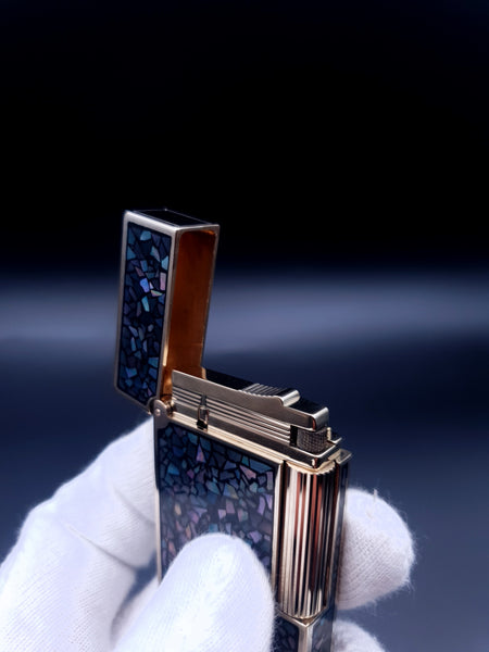ST Dupont lighter Line 2 Black Lacquer with Mother of Pearl inlay Ultra rare "Modele"