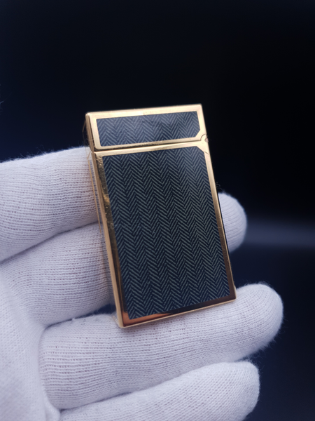 Rare Chinese Lacquer S . T. Dupont Ligne 1 Type BR Gold Plated Lighter 90's